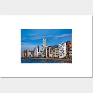 Benidorm Levante Beach Costa Blanca Spain Posters and Art